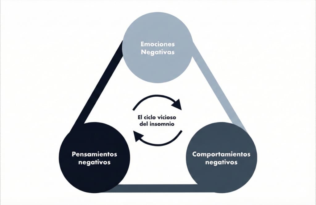 Ciclo de pensamientos negativos -> emociones negativas -> comportamientos negativos